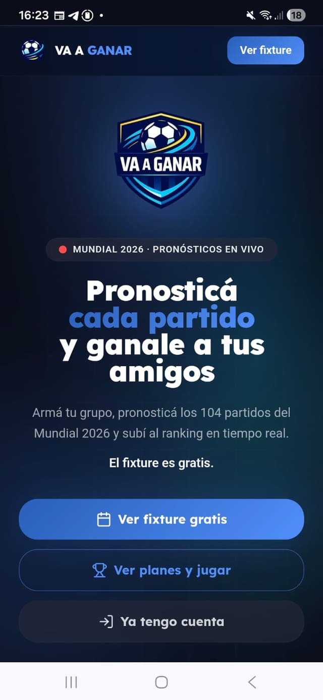 Pantalla Inicio