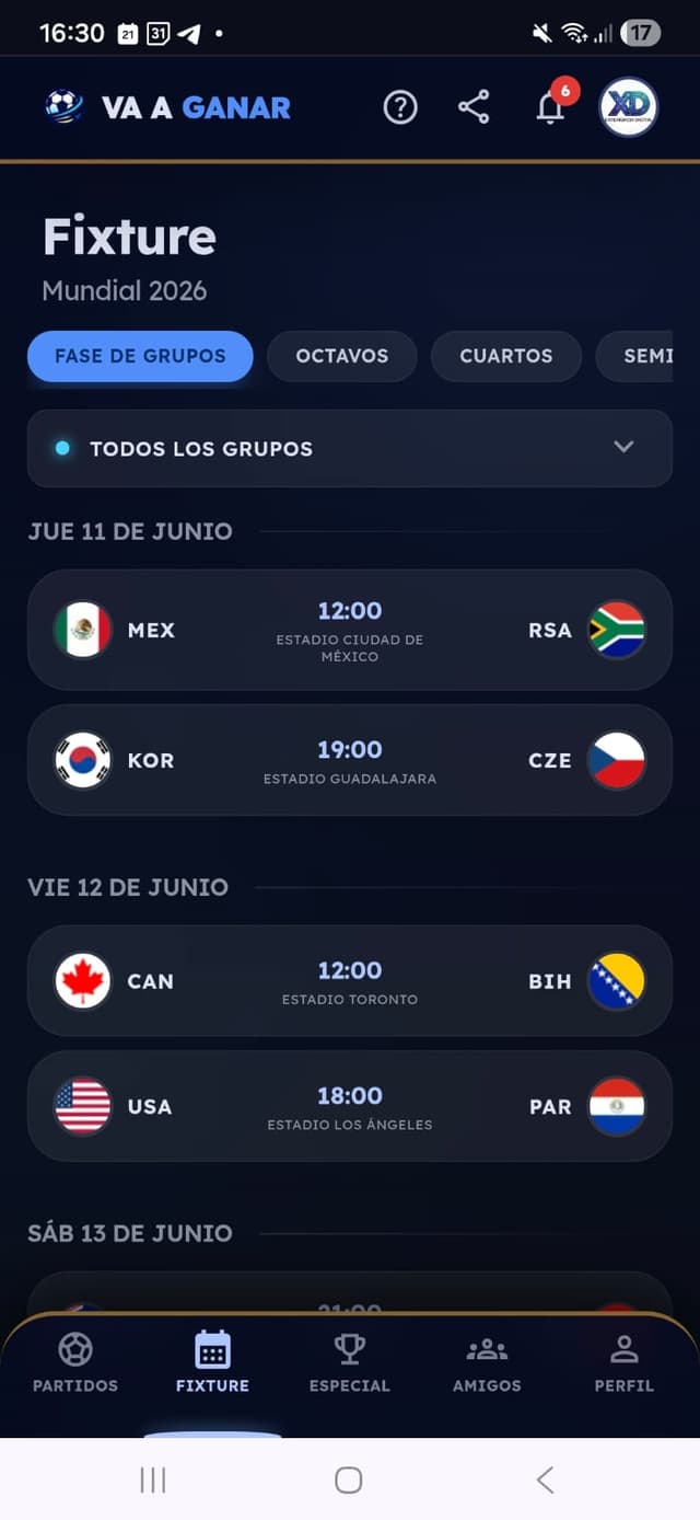 Pantalla Fixture