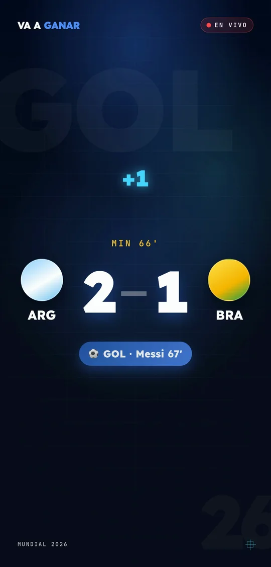 Va a Ganar en acción: marcador en vivo, estadísticas y formación